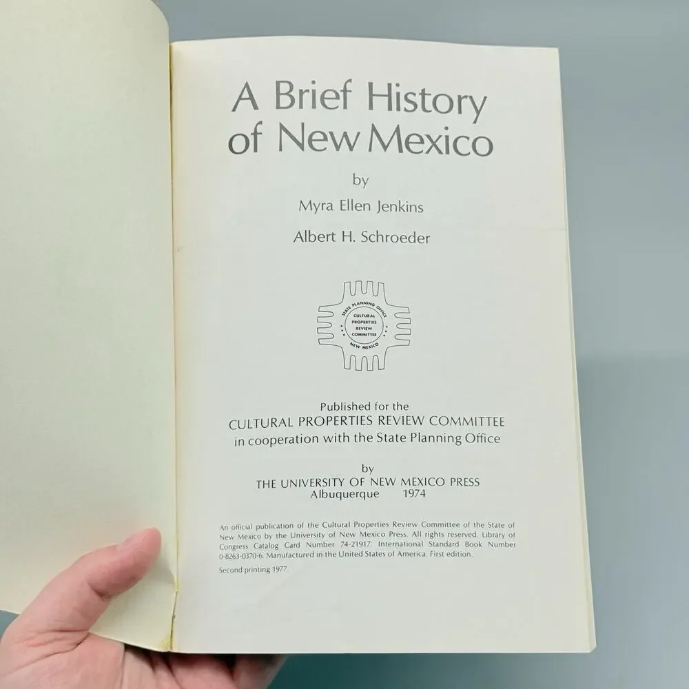 A Brief History of New Mexico 1977 Second Printing Paperback Book